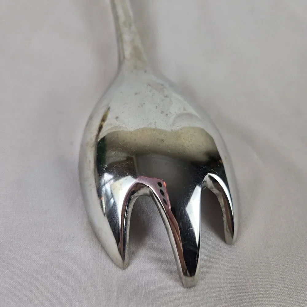 Vintage Serving Pieces Fork Spoon Amber Glass Cream Bakelite Beads Silver Plate